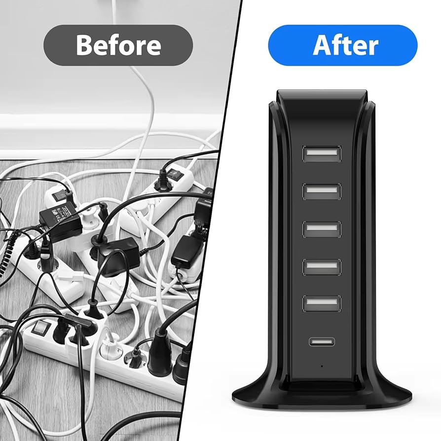 Amazon.com: USB Charging Station for Multiple Devices
